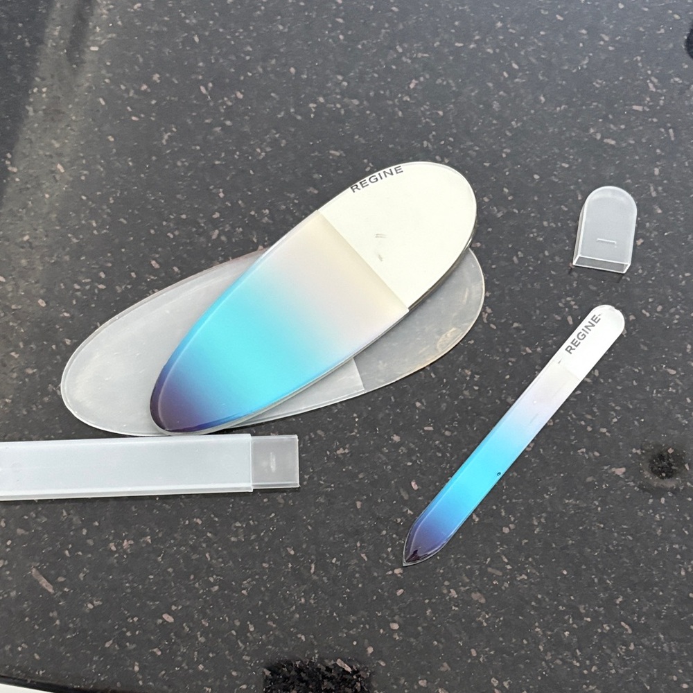Regine Glass Nail File Set with Case